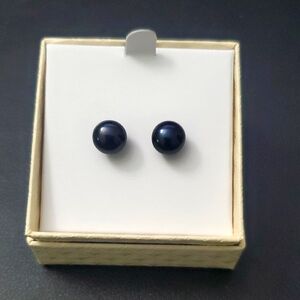 Elegant Black Stud Earrings